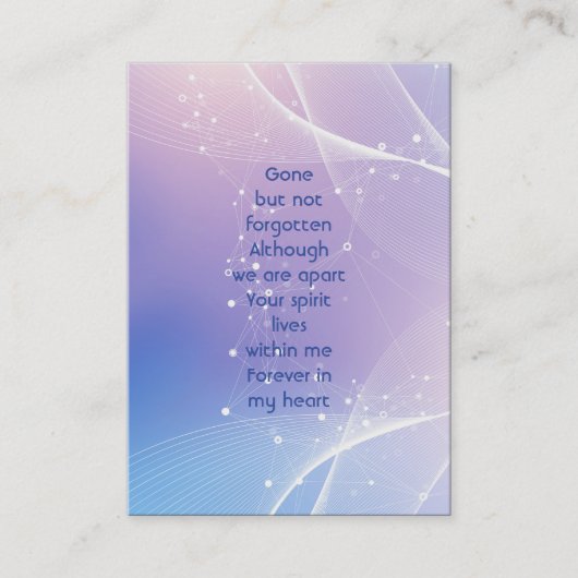 Memorial Foto Gebet Medical Science Chemesty Visitenkarte (Vorderseite)