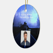 Memorial Foto Gebet Motorrad Biker Keramik Ornament (Links)