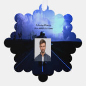 Memorial Foto Gebet Motorrad Biker Ornament Karte (Vorderseite)