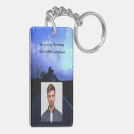 Memorial Foto Gebet Motorrad Biker Schlüsselanhänger