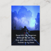 Memorial Foto Gebet Motorrad Biker Visitenkarte (Vorderseite)