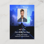 Memorial Foto Gebet Motorrad Biker Visitenkarte (Rückseite)