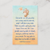 Memorial Foto Gebet Niedliche Bärenklatsche Bu Visitenkarte (Vorderseite)