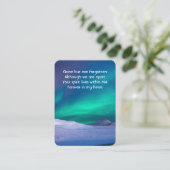 Memorial Foto Gebet nördlichen Lichter aurora bore Visitenkarte (Stehend Vorderseite)