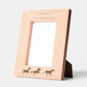 Memorial Foto Gebet Pferde Western Geätzte Rahmen (Links)