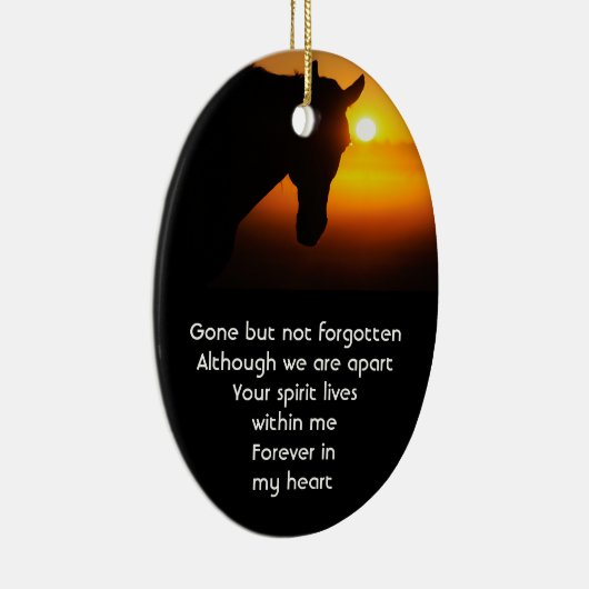 Memorial Foto Gebet Pferde Western Keramik Ornament (Rechts)