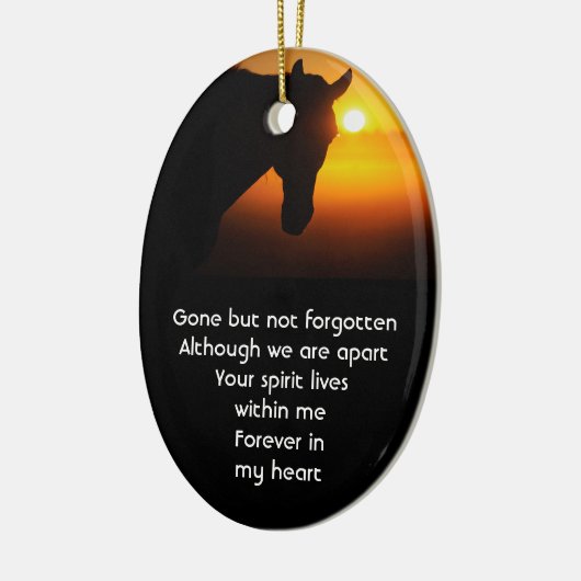 Memorial Foto Gebet Pferde Western Keramik Ornament (Links)