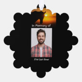 Memorial Foto Gebet Pferde Western Ornament Karte (Rückseite)