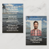 Memorial Foto Gebet Sea Lake Beach Visitenkarte (Vorne/Hinten)
