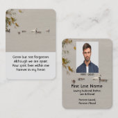 Memorial Foto Gebet See Pond Park Geese Swam Visitenkarte (Vorne/Hinten)