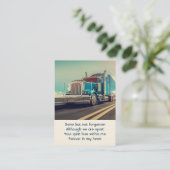 Memorial Foto Gebet Semi Transport Truck Custom Visitenkarte (Stehend Vorderseite)