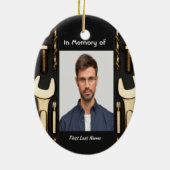 Memorial Foto Gebet-Tools Mechanik Keramik Ornament (Hinten)