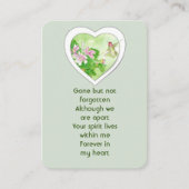 Memorial Foto Gebet Wasserfarbe Hummingbird Bird Visitenkarte (Vorderseite)