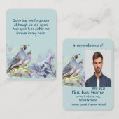 Memorial Foto Gebet Wasserfarbe Kalifornien Qual Visitenkarte (Vorne/Hinten)