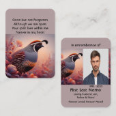 Memorial Foto Gebet Wasserfarbe Kalifornien Qual Visitenkarte (Vorne/Hinten)