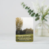 Memorial Foto Gedicht Golfer Golfplatz Golfspielen Visitenkarte (Stehend Vorderseite)