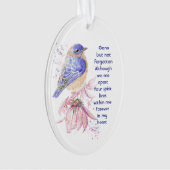 Memorial Foto Geem Bluebird Garden Bird Ornament (Vorderseite)