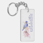Memorial Foto Geem Bluebird Garden Bird Schlüsselanhänger (Vorderseite links)