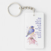 Memorial Foto Geem Bluebird Garden Bird Schlüsselanhänger (Vorderseite)