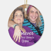 Memorial Foto Gold Snowflakes Weihnachten Keramik Ornament (Links)