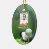 Memorial Foto Golfer Golfplatz Golfspielen Keramik Ornament (Links)