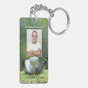 Memorial Foto Golfer Golfplatz Golfspielen Schlüsselanhänger