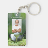 Memorial Foto Golfer Golfplatz Golfspielen Schlüsselanhänger (Rückseite)