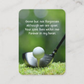 Memorial Foto Golfer Golfplatz Golfspielen Visitenkarte (Vorderseite)
