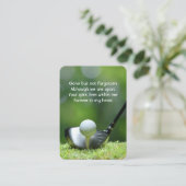 Memorial Foto Golfer Golfplatz Golfspielen Visitenkarte (Stehend Vorderseite)