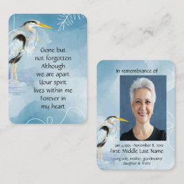Memorial Foto Great Blue Heron Bird Business Card Visitenkarte