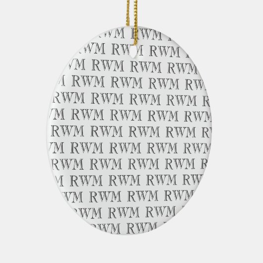 Memorial FOTO INITIALS Muster Moderne Bewahrung Keramik Ornament (Rechts)