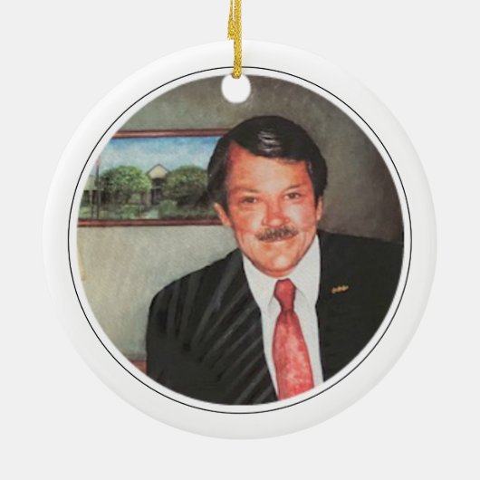 Memorial FOTO INITIALS Muster Moderne Bewahrung Keramik Ornament (Hinten)