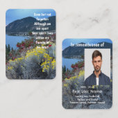 Memorial Foto Keepake Bergsee Blume Visitenkarte (Vorne/Hinten)