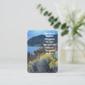 Memorial Foto Keepake Bergsee Blume Visitenkarte (Stehend Vorderseite)