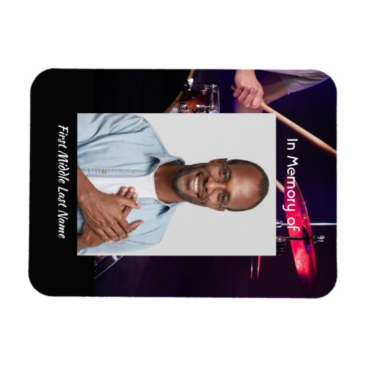 Memorial Foto Keepake Drummer Band Magnet (Horizontal)