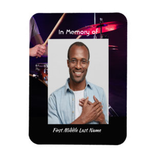 Memorial Foto Keepake Drummer Band Magnet