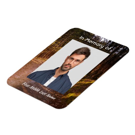 Memorial Foto Keepake Forest Trail Magnet (Linke Seite)