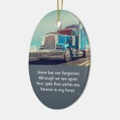Memorial Foto Keepake Semi Truck Trailer Keramik Ornament (Links)