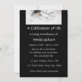 Memorial Foto laden Architekten ein Einladung (Rückseite)