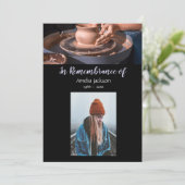 Memorial-Foto lädt zu Töpferei ein Einladung (Stehend Vorderseite)