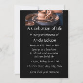 Memorial-Foto lädt zu Töpferei ein Einladung (Rückseite)