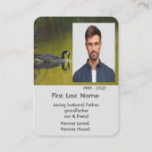 Memorial Foto Lake Canada Goose Bird Visitenkarte (Rückseite)