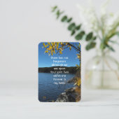 Memorial Foto Lake Trees Pocket Keepake Visitenkarte (Stehend Vorderseite)