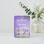 Memorial Foto Lavender Hummingbird Christlich Visitenkarte (Stehend Vorderseite)