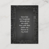 Memorial Foto Lehrer Lehrer Blackboard Visitenkarte (Vorderseite)