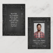 Memorial Foto Lehrer Lehrer Blackboard Visitenkarte (Vorne/Hinten)