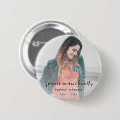 Memorial Foto Moderne Stilvolle Beerdigung Gefalle Button (Vorne & Hinten)