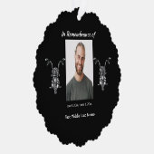 Memorial Foto Motorrad Ornament Karte (Rechts)