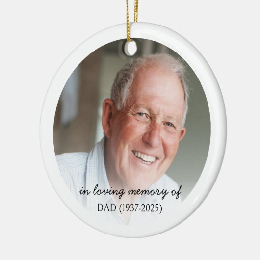 Memorial Foto Ornament mit QR Code (Links)