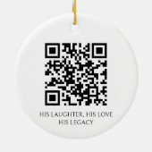 Memorial Foto Ornament mit QR Code (Hinten)